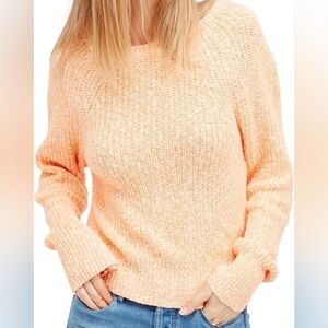 Free People Electric City Peach Knit Sweater